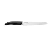 KYOCERA FK-181 WH-BK EU, Pan, 18 cm, Cuchilla de cerámica de Zirconia Afilada, microdentada filetear, Negro,...