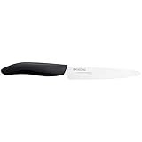 KYOCERA FK-125 WH-BK EU, Tomate, 12.5 cm, Cuchilla de cerámica de Zirconia microdentada, Afilada a Mano, Ligera, no...