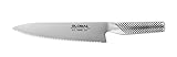 Global Knives G-22 - Cuchillo de pan festoneado con hoja de 20 cm, acero inoxidable CROMOVA 18