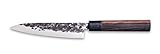 3 Claveles - Cuchillo de Cocina oriental, Mango de madera, Acero Inoxidable, línea Osaka - (16cm - 6,5')