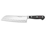 Wusthof Classic (1040131317) - Cuchillo Santoku Alveolado, 17 cm de Longitud de Hoja, Forjado, Acero Inoxidable de...