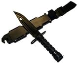 Cuchillo Bayoneta plástico Dummy atrezzo Airsoft Juegos Juguete con Funda Color Negro Enganche para cinturón