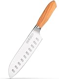 Hannah's Homebrand® Cuchillo Santoku extremadamente afilado – Cuchillo japonés y cuchillo para sushi – Un cuchillo...
