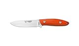 Cuchillo cazador Cudeman Corbett 256-J, mango G-10 naranja, deportivo, hoja 10 cm, funda cuero negro, mango olivo,...