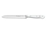 WÜSTHOF Classic White 1040201614 - Cuchillo de rebanar (acero inoxidable, hoja de 14 cm, mango blanco)