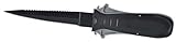 SEAC Sharp Cuchillo de Seguridad para Pesca submarina, Revestimiento Protector Negro, Hoja de 9 cm, Adultos Unisex