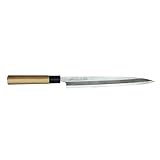 Cuchillo fileteador Yanagi-Sashimi 24 cm | Cuchillo para zurdos hoja de acero Shirogami con 2 capas protectoras | Mango...