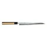 Cuchillo fileteador Yanagi-Sashimi 24 cm | Cuchillo para zurdos hoja de acero Shirogami con 2 capas protectoras | Mango...