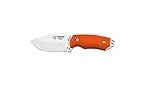 Cudeman Cuchillo 115-J Mini Boina Verde Hoja de Acero Böhler N-695 de 9 cm empuñadura de G-10 Naranja de 10 cm Funda...