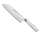 Arcos Serie Riviera Blanc, Cuchillo Santoku Cuchillo Asiático, Hoja de Acero Inoxidable Forjado Nitrum 180 mm, Mango de...