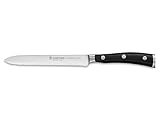 Wusthof Classic Ikon (1040331614) - Cuchillo para Fiambres y Embutidos, Hoja Ondulada de 14 cm, Forjado, Acero...