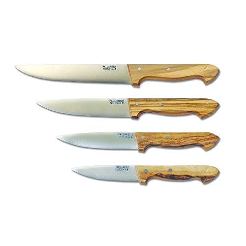 Cuchillo de cocina PALLARES, mango de Olivo, Acero Inoxidable, 15cm.