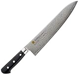 Sekiryu Santoku - Cuchillo de cocina japonés Tsuchime vg10 Super acero 33 capas de acero de Damasco y alto carbono y...