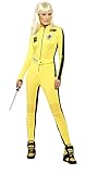 Smiffys Licenciado Oficialmente Disfraz de Kill Bill Vol.1 & Vol.2, Amarillo, con Traje Entero y Espada