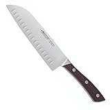 Arcos Serie Natura, Cuchillo Santoku Cuchillo Asiático, Hoja de Acero Inoxidable Forjado Nitrum 180 mm, Mango de Madera...