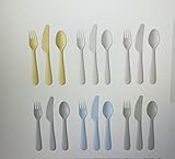Ikea KALAS 804.213.32 - Cubertería de plástico (6 Cuchillos, 6 Tenedores, 6 cucharas, 3 años, más Multicolor)