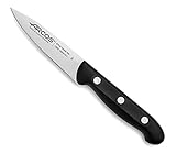 Arcos Maitre, Cuchillo Mondador, Acero Inoxidable Nitrum 100 mm, Mango Polipropileno Negro