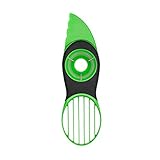 OXO Good Grips - Cortador, pelador y abridor de aguacate 3 en 1, color verde