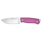 iFIELD Cuchillo Outdoor Supervivencia Deportivo Workout EL29111, Hoja de 10,5 cm MOVA, Mango micarta Rosa, con Funda de...