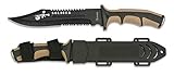 Cuchillo Soldier Coyote Hoja 19 cm para Caza, Pesca, Camping, Outdoor, Supervivencia y Bushcraft Albainox 32406 +...