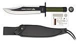 Cuchillo Supervivencia Dark Forest 21,7 para Caza, Pesca, Camping, Outdoor, Supervivencia y Bushcraft Albainox 32395 +...