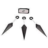 I3C Na ruto Props Set de 4 Piezas, Diadema Na ruto Konoha y Accesorios de Cosplay Kunai Na ruto Blanco para Hombres y...