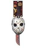 Viernes 13 - Máscara y machete de Jason Voorhees para Halloween, Talla única (Rubie's 8785)