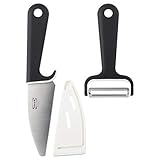 IKEA Cuchillo y pelador SMÅBIT negro/blanco