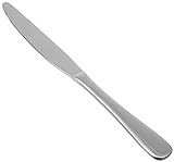 Amazon Basics - Cuchillos de mesa de acero inoxidable, con punta redonda, juego de 12