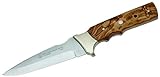 Puma Ip - Cazador de caza de acero ii cuchillo del cinturón cuchillo, mangos de madera de olivo, alpaca