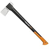 Fiskars Hacha, 2,4 kg, Estuche incluido, Longitud: 77 cm, Negro/Naranja, X25–XL, 1015643