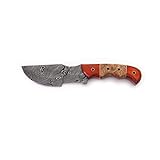 Abanak T111 cuchillo de caza de acero de damasco artesanal, 25,5cm, 14 hoja x 11,5 mango