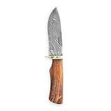 Perkin Knives Cuchillo de caza con cuchillo damasco