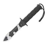 Aitor Cuchillo Jungle King II Camuflaje Urbano con Hoja de Acero INOX X42 de 13,5 cm y empuñadura Hueca de permulal de...