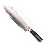 Totiko Japan Knives - Cuchillo de cocina japonés profesional ideal para carne, barbacoa, Scimitar Special damasco Musashi con hoja de 24 cm