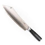 Totiko Japan Knives - Cuchillo de cocina japonés profesional ideal para carne, barbacoa, Scimitar Special damasco Musashi con hoja de 24 cm