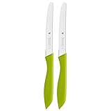 WMF - Juego de cuchillos de desayuno (2 piezas, 23 cm, cuchillo para panecillos, cuchillo para pan, hoja especial, mango...
