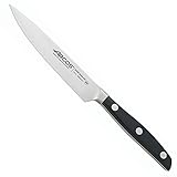 Arcos Serie Manhattan, Cuchillo para Verduras, Hoja de Acero Inoxidable Forjado Nitrum 130 mm, Mango de Polioximetileno,...