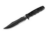 SOG Seal Team Elite - Cuchillo Fijo de Nailon para Adultos, Color Negro, 29,52 cm