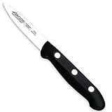 Arcos Maitre, Cuchillo Mondador, Acero Inoxidable Nitrum 80 mm, Mango Polipropileno Negro