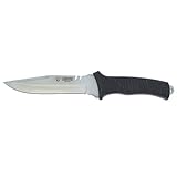 Cudeman Cuchillo de Supervivencia 2010-2, con Mango de Goma, Hoja de 16 cm Unidad en liquidación