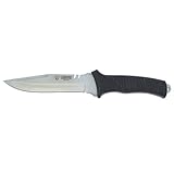 Cudeman Cuchillo de Supervivencia 2010-2, con Mango de Goma, Hoja DE 16 cm Unidad en liquidación