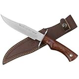 Muela Cuchillo de caza Cazorla CAZ-16R con hoja de acero inoxidable MoVa y empuñadura de madera rosewood para Caza,...