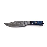 Abanak T103 Cuchillo de Caza de Acero de Damasco Artesanal, 25.5cm, 13.8 Hoja x 11.7 Mango