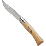 Opinel O000693, Navaja Con Hoja De Acero Inoxidable Unisex Adulto, Beige, 8 Cm