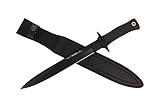 Muela Cuchillo SCORPION-26G hoja de acero MoVa de 26 cm teflonada y empuñadura de goma para Caza, Pesca, Supervivencia...