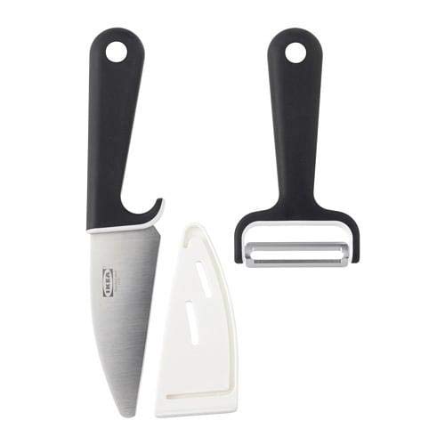IKEA Cuchillo y pelador SMABIT, diseñado especialmente para un uso más seguro y fácil para los niños, el cuchillo...