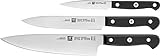 Zwilling Juego de cuchillos Gourmet 3 piezas, acero inoxidable, plata/negro, 48 x 38 x 28 cm