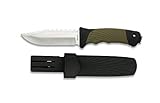 ALBAINOX- 32341 - Cuchillo Albainox. Mango ABS-Goma.- Herramienta para Caza, Pesca, Camping, Outdoor, Supervivencia y...