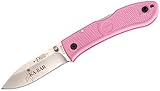 Ka-bar 4062PK - Navaja de hoja plegable, acero inoxidable AUS 8A, color rosa